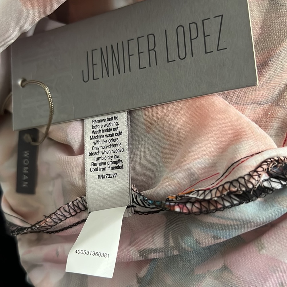 Jennifer Lopez Strapless Long Dress Tropical Sz 2X - Picture 10 of 11